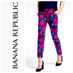 Banana Republic Avery Cropped Leg Floral Print Pants